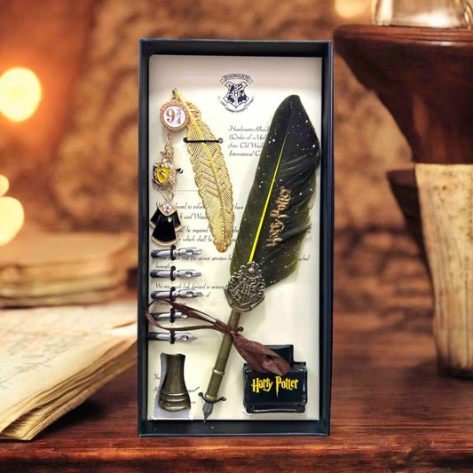 Set de Escritura - Pluma Mágica Harry Potter ✨ con Tinta y Accesorios Coleccionables